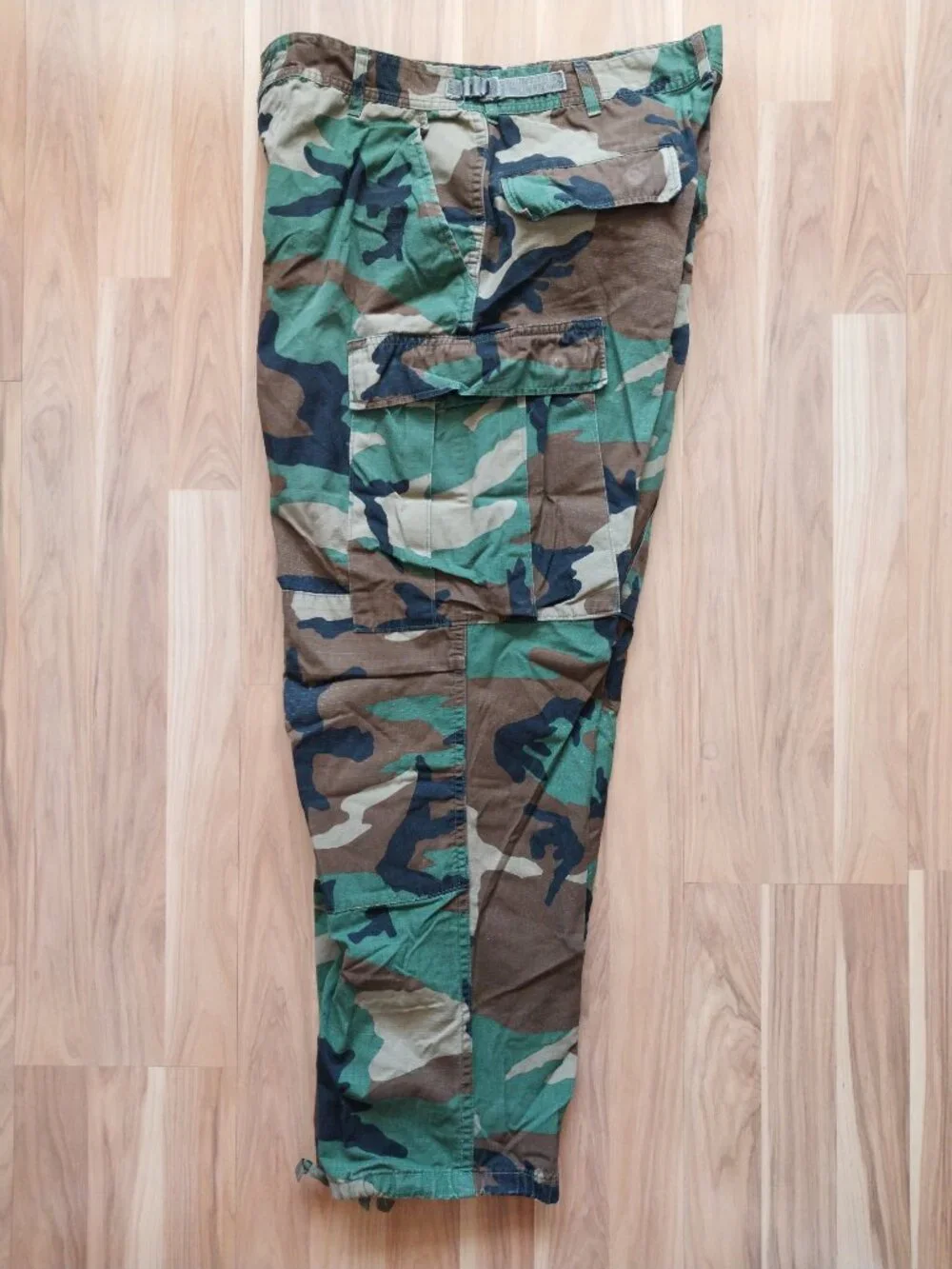 US Military Woodland Camouflage BDU Trousers Hot Weather Ripstop Sz Medium Short